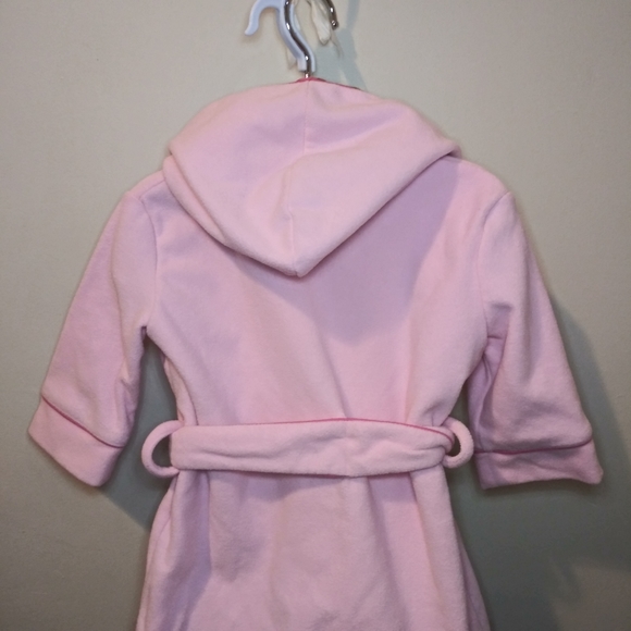 3/$18 Nick & Nora Baby Pink Fleece Sock Monkey Robe - Picture 7 of 12